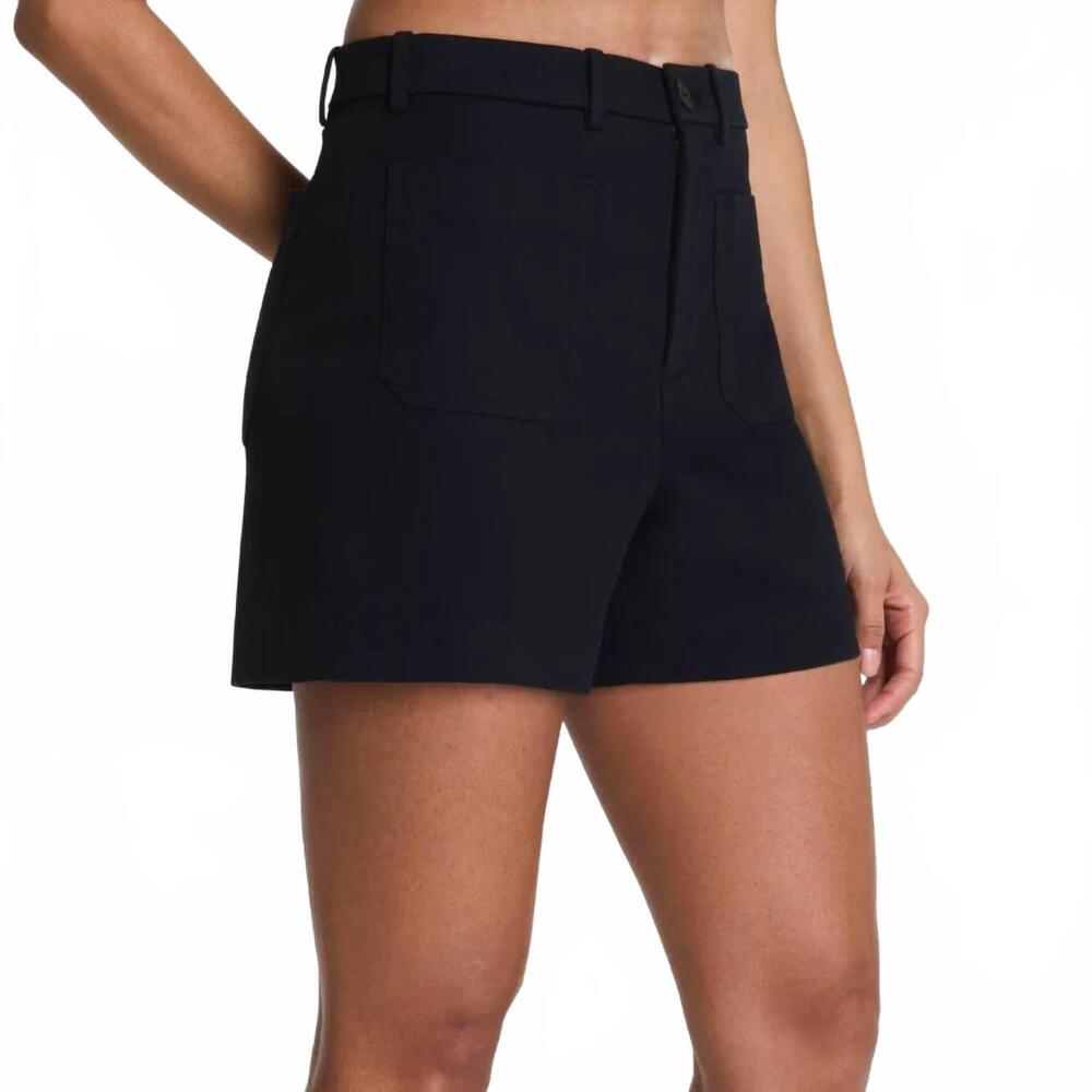 NEW SPANX patch pockets twill shorts in black
